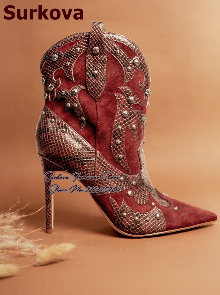 Western Cowgirl Boot - Botas de Salto Fino Estilo Western