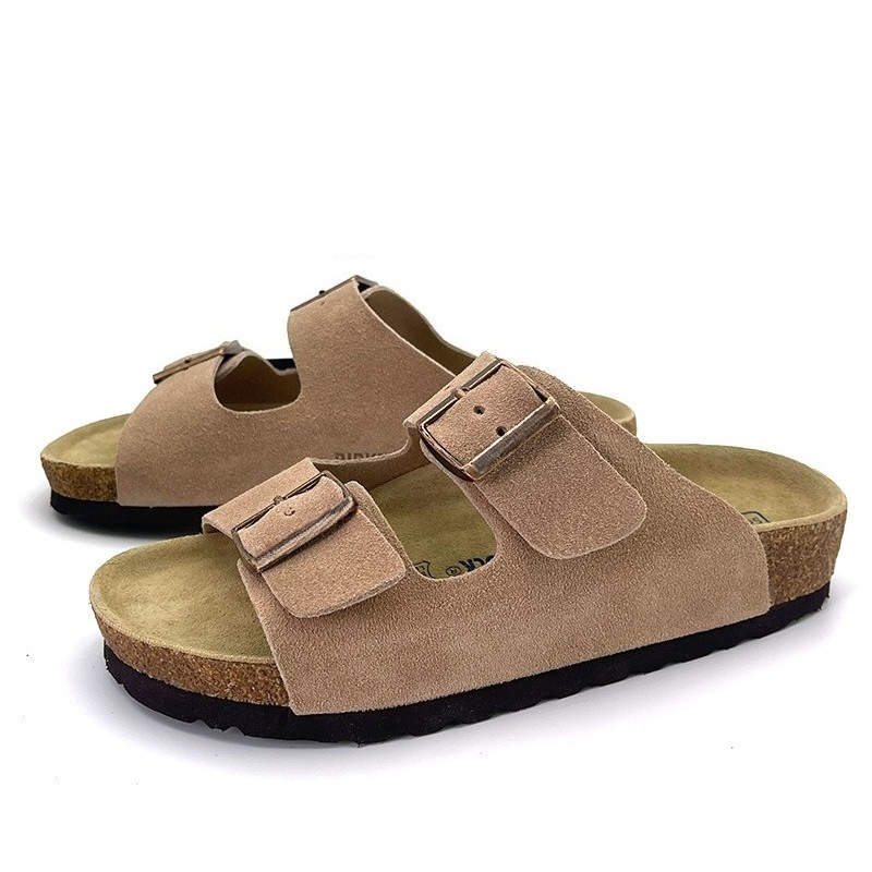 Cork Wedge Sandal - Chinelo Plataforma de Couro Suede Unissex
