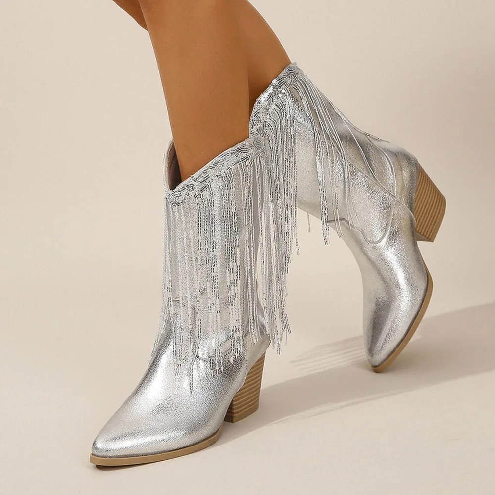 Western Cowgirl Boot - Botas de cowgirl com franjas femininas