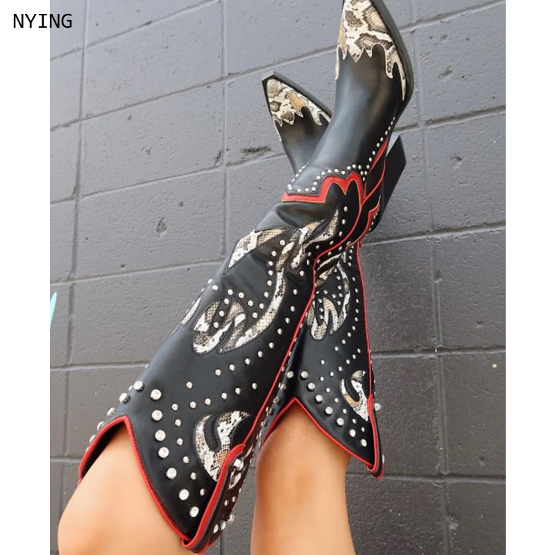 Western Cowgirl Boot - 2025 plus size 44 feminino bordado