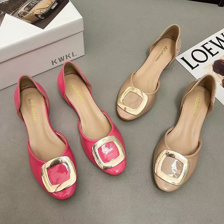 Pointed Toe Flat - Sapatos Femininos de Moda com Fivela