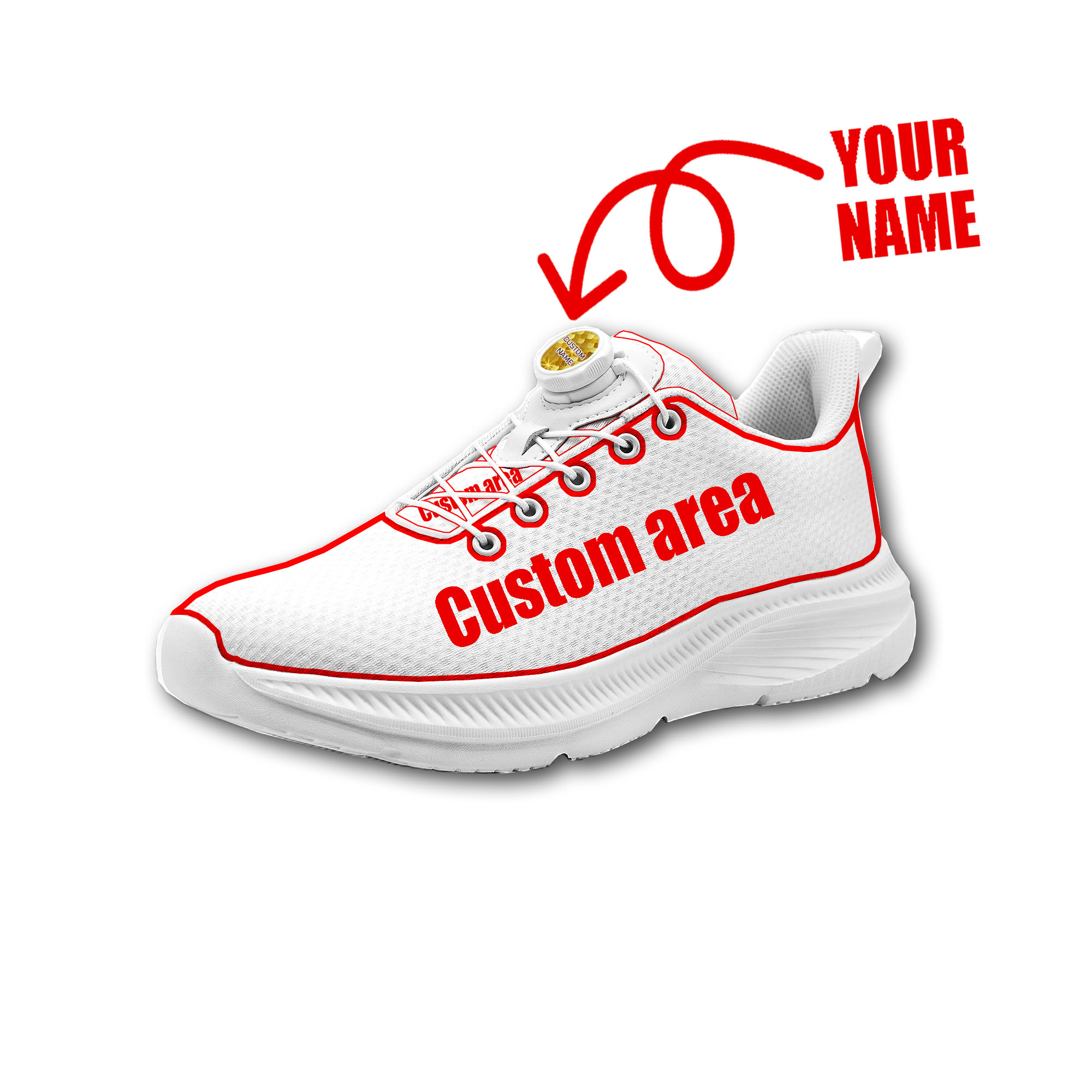 Women Shoes Name - Tênis Personalizados para Caminhada Masculino e