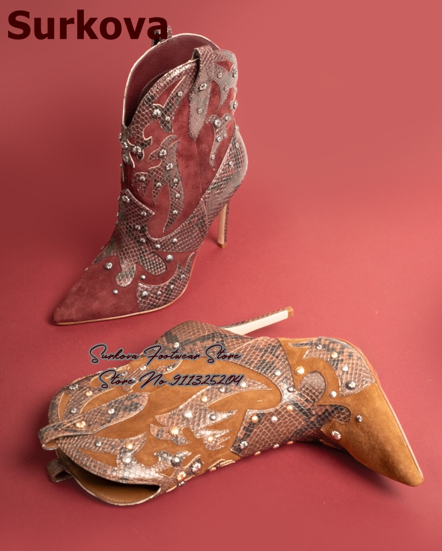 Botas de Salto Fino Estilo Wes - Western Cowgirl Boot avaliação e preço