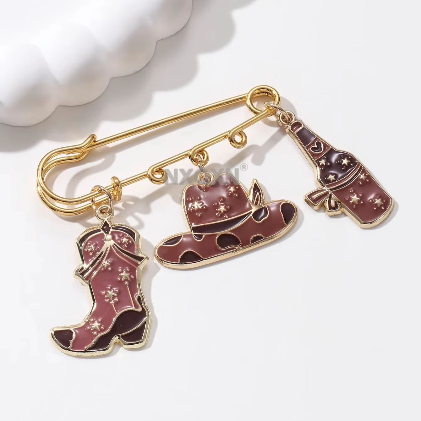 Broche de Esmalte Estilo Cowgi - Western Cowgirl Boot avaliação e preço