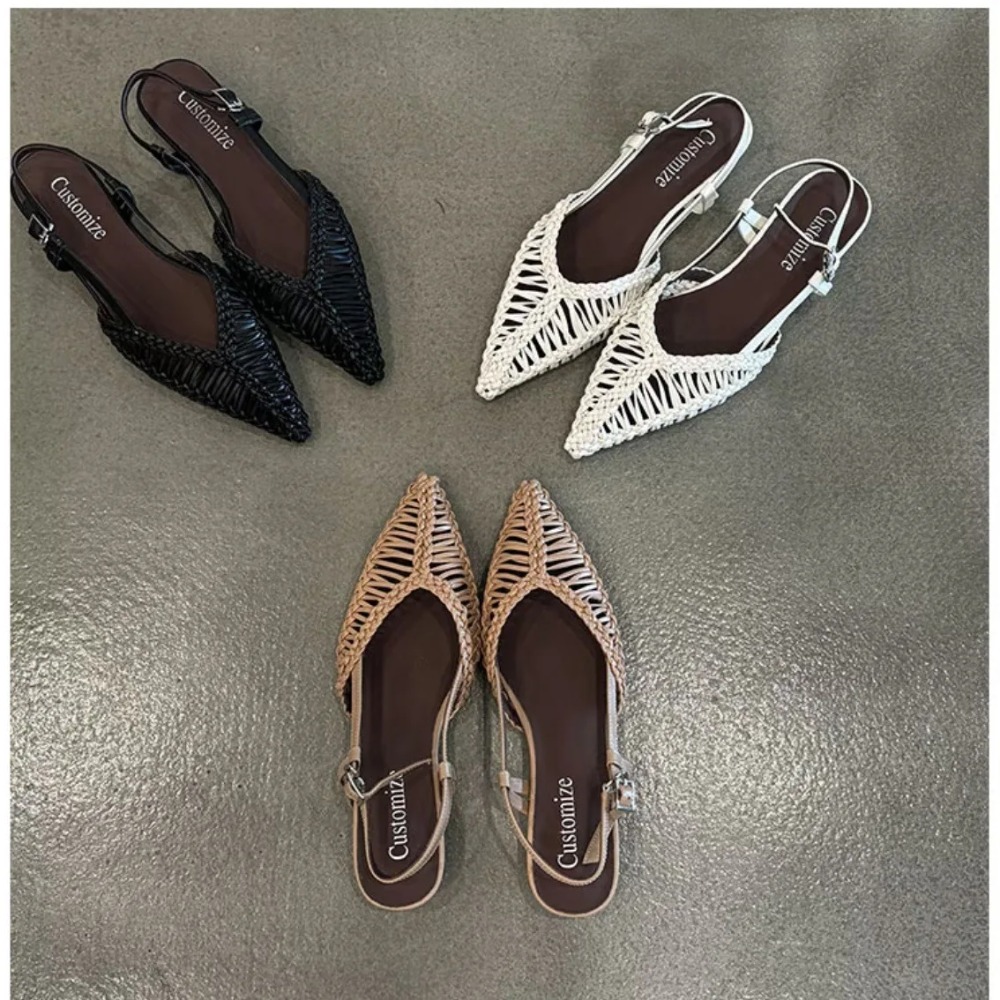 Sandálias Femininas Estilo Rom - Pointed Toe Flat avaliação e preço