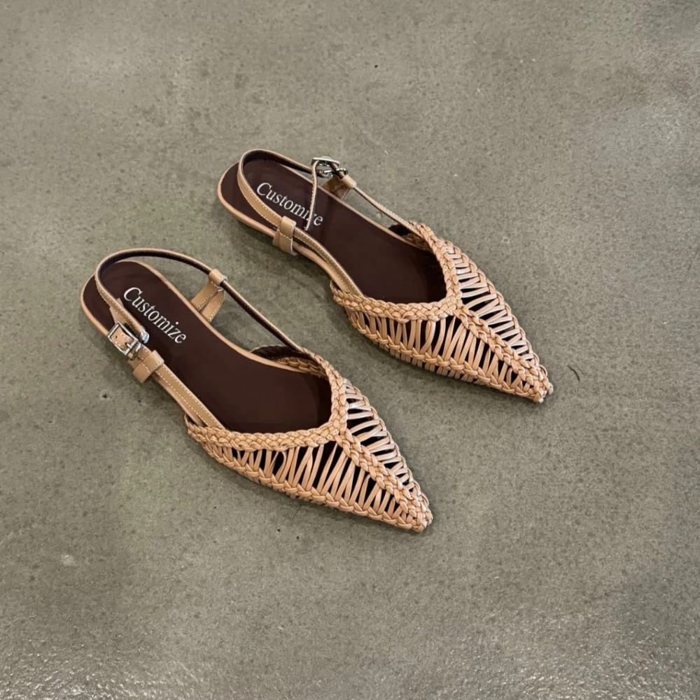Sandálias Femininas Estilo Rom - Pointed Toe Flat avaliação e preço