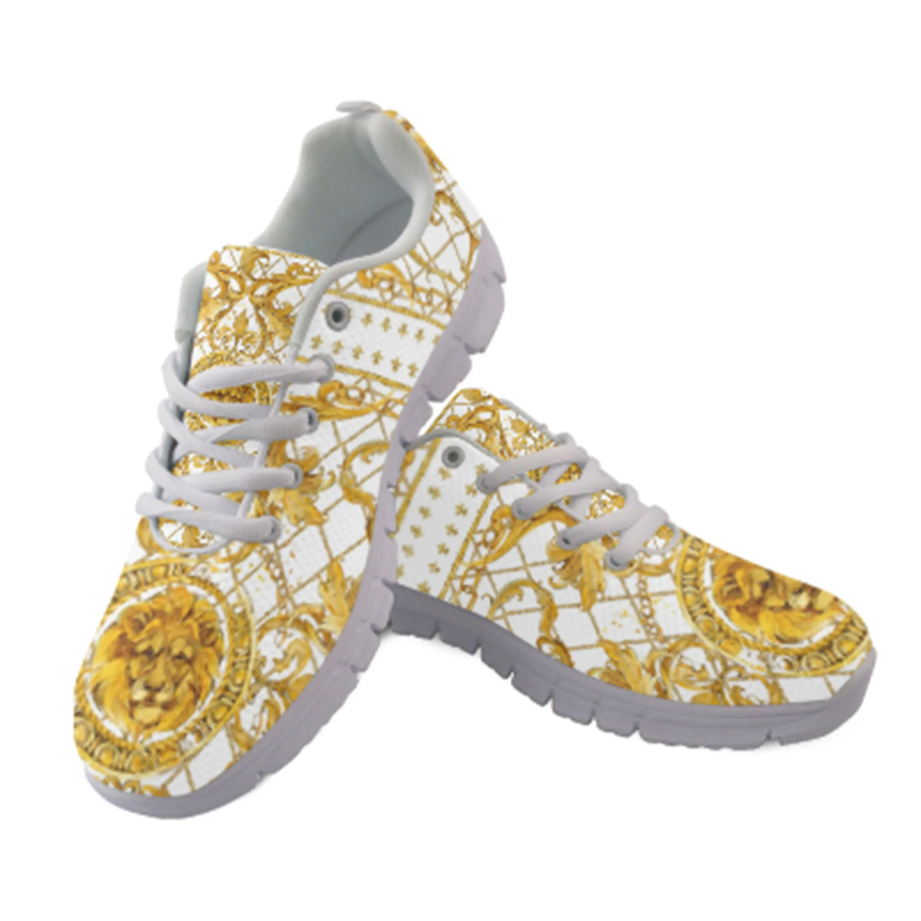 Cabeça de leão dourado rendas  - Kids Shoes Women avaliação e preço