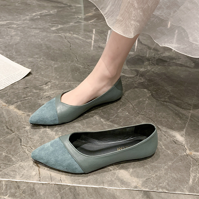Sapatos planos de couro preto  - Pointed Toe Flat avaliação e preço