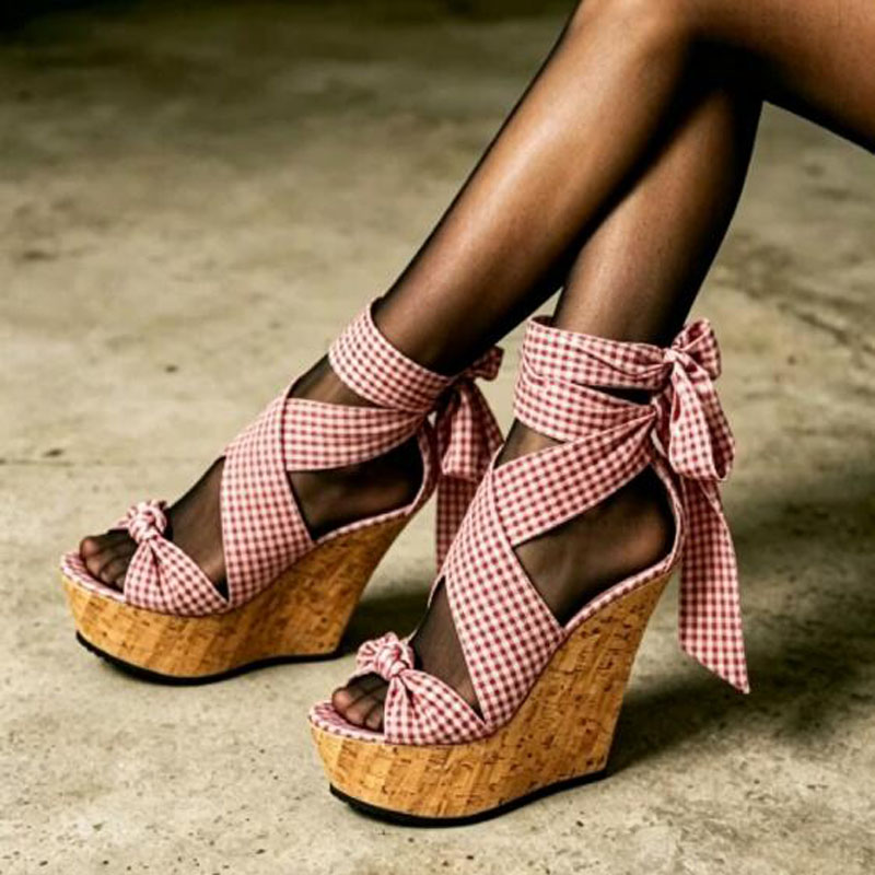 Sandálias Femininas de Verão c - Cork Wedge Sandal avaliação e preço