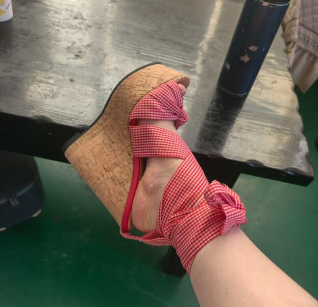 Sandálias Femininas de Verão c - Cork Wedge Sandal avaliação e preço