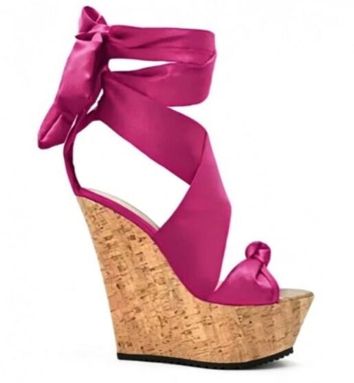 Sandálias Femininas de Verão c - Cork Wedge Sandal avaliação e preço