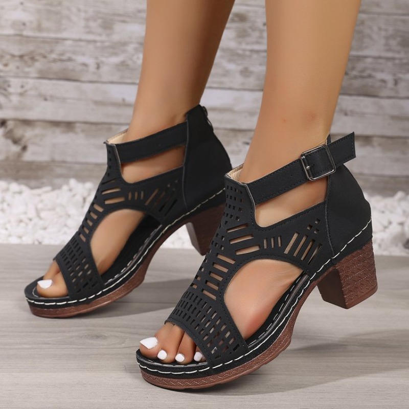 Sandálias femininas estilo rom - Cork Wedge Sandal avaliação e preço
