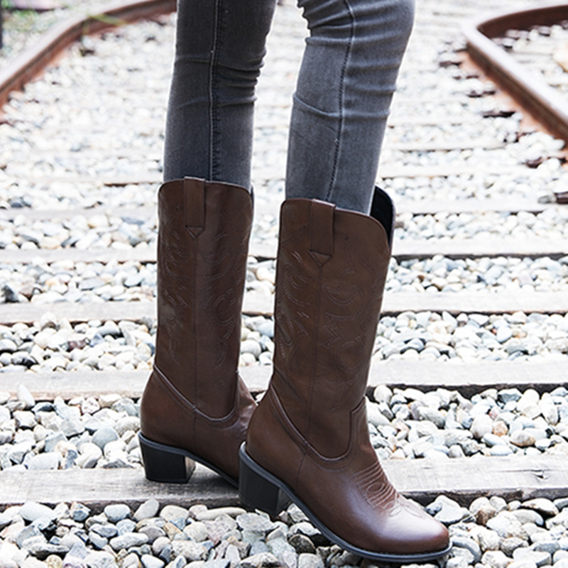 Botas clássicas de cano médio  - Western Cowgirl Boot avaliação e preço