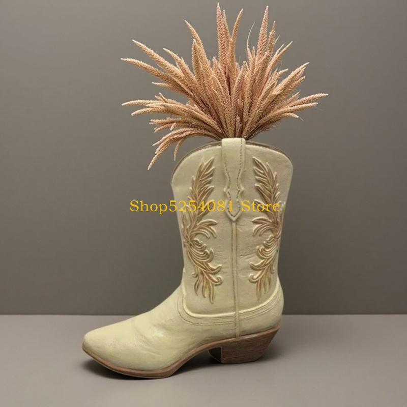 Axyc artístico cowboy bota pla - Western Cowgirl Boot avaliação e preço
