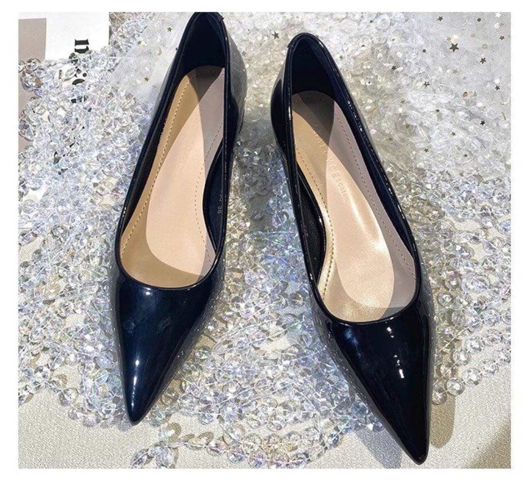 Sapatos femininos de couro env - Pointed Toe Flat avaliação e preço